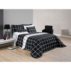 Cobre Leito Queen Preto Micropercal 200 Fios Dupla Face + Jog