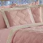 Cobre Leito Queen Royalle Matelado Com Guipir 7 Peças - Rose