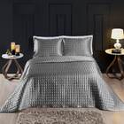 Cobre Leito Queen Shine Cetim Charmousse 3 Peças - Prata