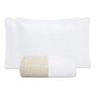 Cobre Leito Queen Size Branco Dupla Face Micropercal 3 Peças