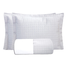 Cobre Leito Queen Size Cinza Dupla Face Micropercal 3 Peças