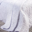 Cobre Leito Queen Size Estampado Branco Arabesco 3 Peças 100%