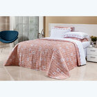 Cobre Leito Queen Size Floral Salmão Micro Percal Peletizado