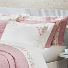 Cobre Leito Queen Size Rosa 200 Fios 100% Algodão 3 Peças 2,6