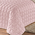 Cobre Leito Queen Size Rosê Clássico Matelado 3 Peças Dupla F