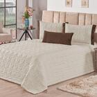 Cobre Leito Queen Suri Microfibra 5 Peças - Palha