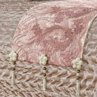 Cobre Leito Queen Tecido 8 Peças Rosê