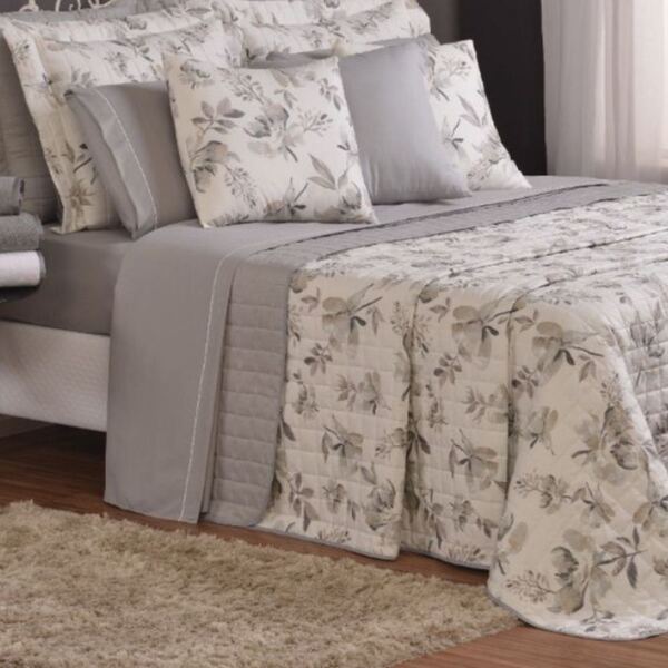 Cobre Leito Queen Top Line Estampado 180 Fios 3 Peças - Capri