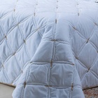 Cobre Leito Queen Unique 200 Fios Bordado 3 Peças - Branco