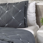 Cobre Leito Queen Unique Micropercal 200 Fios Bordado 3 Peças