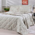 Cobre Leito Queen Unique Micropercal 200 Fios Bordado 3 Peças