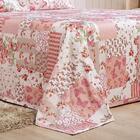 Cobre Leito Queen Zoe Piquet 3 Peças - Patch Rosê