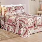 Cobre Leito Queen Zoe Piquet 3 Peças - Patch Vermelho