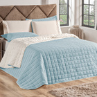 Cobre Leito Sherpa Queen 3pçs Azul