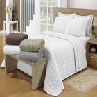 Cobre Leito Soft Matelado 3 Peças Casal King Branco