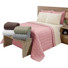 Cobre Leito Soft Matelado 3 Peças Casal Queen Rosê