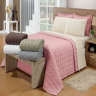 Cobre Leito Soft Matelado 3 Peças Casal Queen Rosê