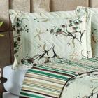 Cobre Leito Solteiro Alecrim Percal 2 Peças - Verde