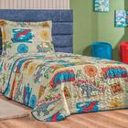 Cobre Leito Solteiro Babel Kids Microfibra 2 Pç - Dinos