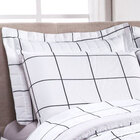 Cobre Leito Solteiro Estampado Grid 2 Peças 160 Fios