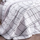 Cobre Leito Solteiro Estampado Grid 2 Peças 160 Fios