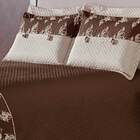 Cobre Leito Solteiro Jurere Micropercal 3 Peças - Tabaco