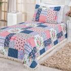 Cobre Leito Solteiro La Bella 02 Peças Rosa