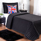 Cobre Leito Solteiro Masculino Preto Matelado 4 Peças