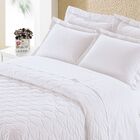 Cobre Leito Solteiro Matelassê Teka Safira Branca 250 Fios