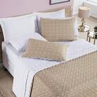 Cobre Leito Solteiro Petit Poa Micropercal 200 Fios Dupla Fac