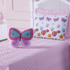 Cobre Leito Solteiro Primavera 3pçs Menina Borboleta Rosa