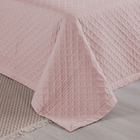 Cobre Leito Solteiro Rosê Dupla Face Matelado Kit 2 Pçs