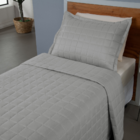 Cobre Leito Solteiro Soft Cinza Valle Enxovais 2 Peças