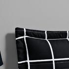 Cobre Leito Solteiro Square Micropercal 200 Fios 2pç - Preto