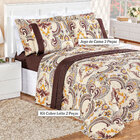 Cobre Leito Solteiro Tabaco + Jogo De Cama Estampado 200 Fios