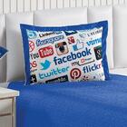 Cobre Leito Solteiro Teens Midia 2 Peças - Azul