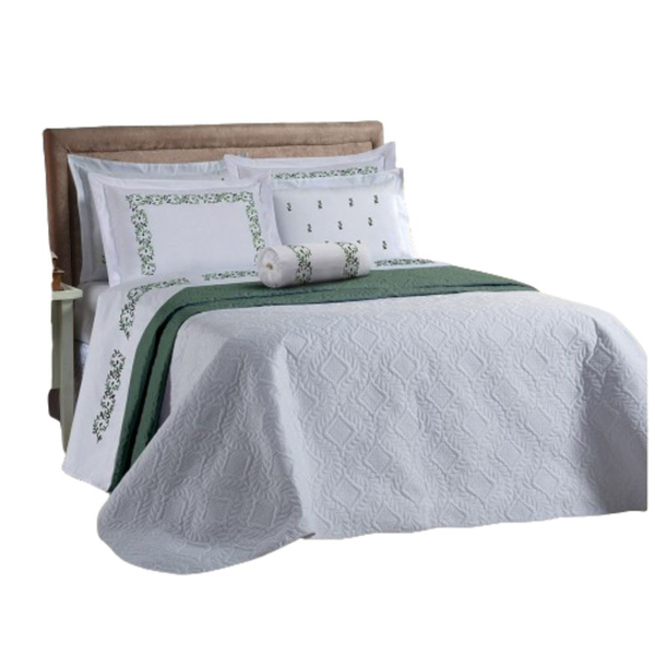 Cobre Leito Square Queen Dupla Face 4 Peças - Branco - 100% P