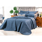 Cobre Leito Super King 400 Fios Egípcio 100% Algodão Azul 3 P