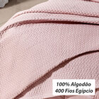 Cobre Leito Super King 400 Fios Egípcio 100% Algodão Rosa 3 P