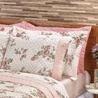Cobre Leito Super King Floral 180 Fios 3 Peças - Salmão