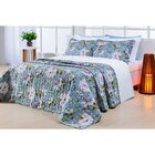 Cobre Leito Super King Nobre Floral 3 Peças Percal 200 Fios A