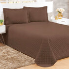 Cobre Leito Tabaco King Size Liso Clássico 5 Peças 2,90m X 2,