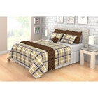 Cobre Leito Tabaco Trança 6 Peças Decorativo Com Almofada Nó