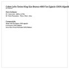 Cobre Leito Tamanho Cama King Size Branco 400 Fios Egípcio 10