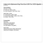 Cobre Leito Tamanho King Floral Azul 200 Fios 100% Algodão +