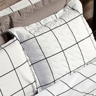 Cobre Leito Tamanho King Size Estampado Branco Quadriculado 3