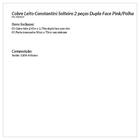 Cobre Leito Tamanho Solteiro 2 Peças Dupla Face Pink/palha