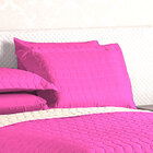 Cobre Leito Tamanho Solteiro 2 Peças Dupla Face Pink/palha