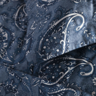 Cobre Leito Velvet Casal Paisley Cinza Escuro