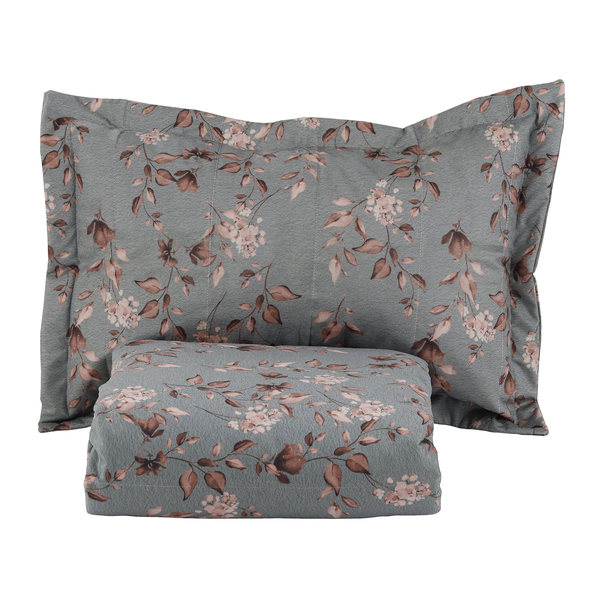 Cobre Leito Velvet Solteiro Floral Chic